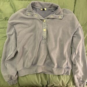 Quarter button sweatshirt